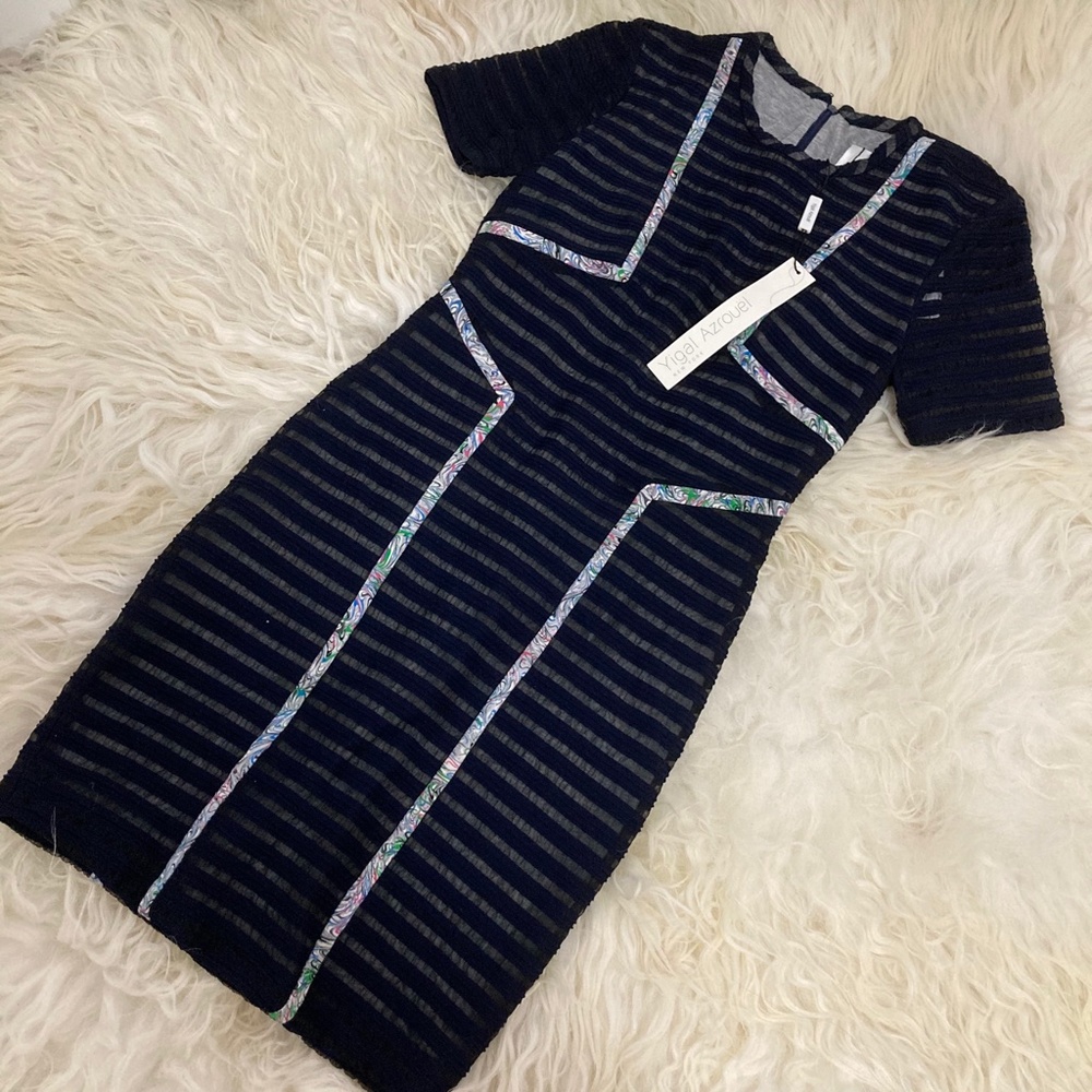 YIGAL AZROUËL Striped Mini Dress - Picture 1 of 11